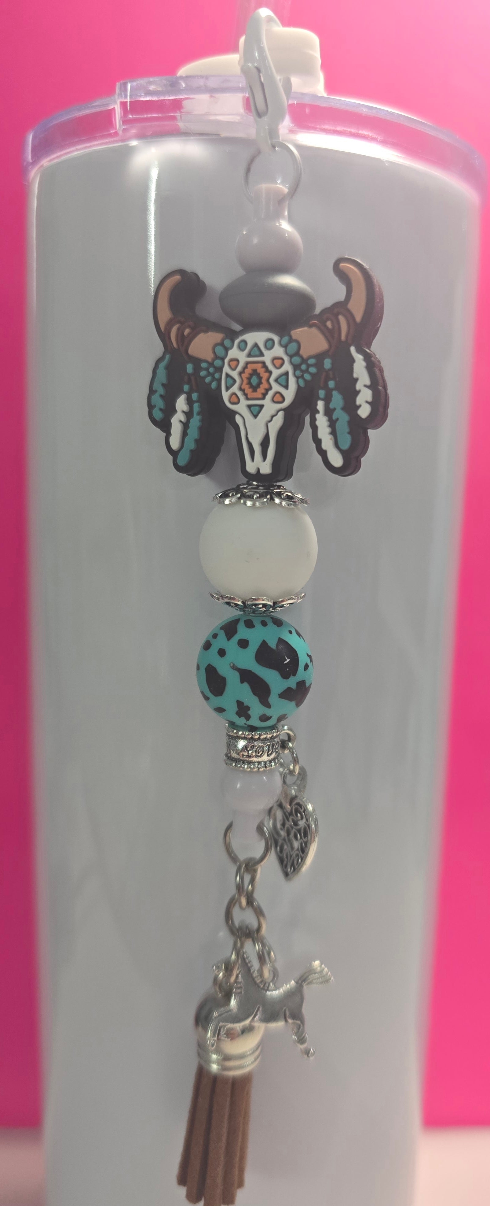 Straw charms and badge reels