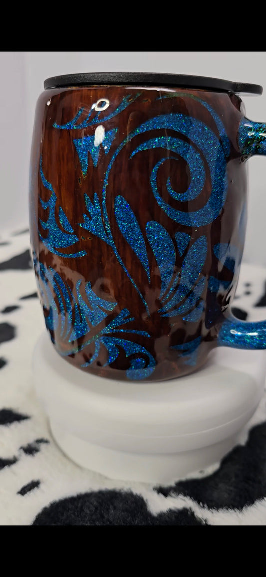 Peek-a blue mug